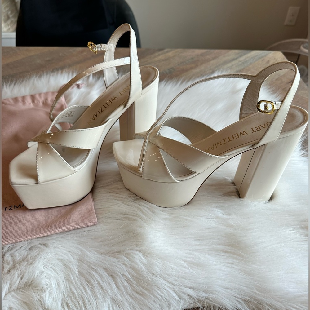 STUART WEITZMAN Miami Squarehigh 140 Platform Heels